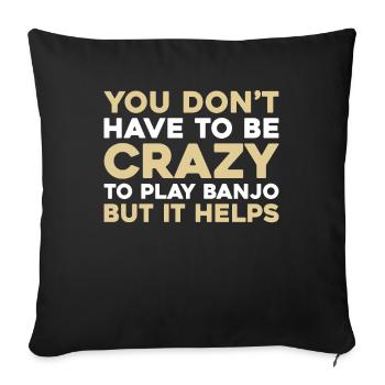 Banjo - Sofakissenbezug 45 x 45 cm - Schwarz - Vorne