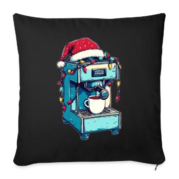 Barista Coffee Lover Machine à café - Housse de coussin décorative 45 x 45 cm - noir - Devant