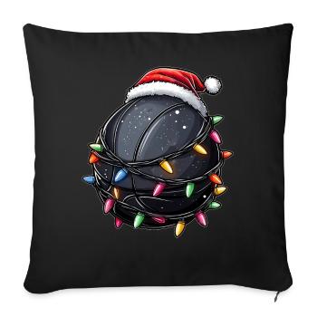 Black Basketball Santa Hat Xmas - Sofa pillowcase 17,3'' x 17,3'' (45 x 45 cm) - black - Front