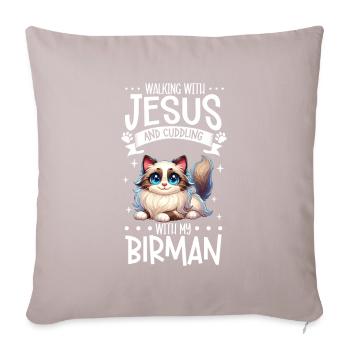 Jesus and my Burma - Sofa pillowcase 17,3'' x 17,3'' (45 x 45 cm) - light taupe - Front