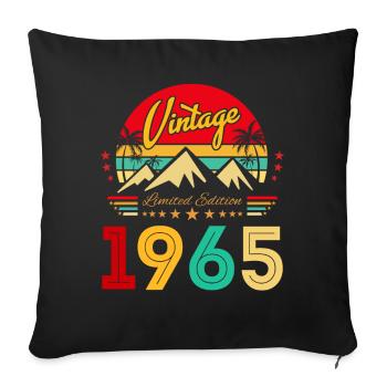 Retro Vintage Limited Edition Born in 1965 - Sofa pillowcase 17,3'' x 17,3'' (45 x 45 cm) - black - Front