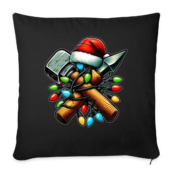 Bildhauerei Bildhauer Weihnachtsmütze Xmas - Sofakissenbezug 45 x 45 cm - Schwarz - Vorne