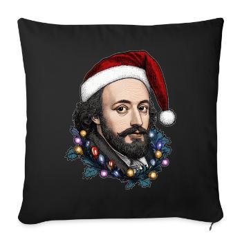 Shakespeare English Literature Yarn Christmas Charm - Sofa pillowcase 17,3'' x 17,3'' (45 x 45 cm) - black - Front