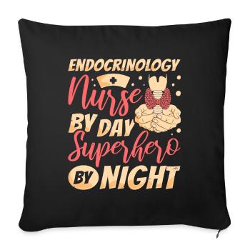 Endocrinology Nurse - Sofa pillowcase 17,3'' x 17,3'' (45 x 45 cm) - black - Front