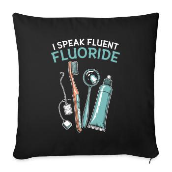 Dental caregiver - Sofa pillowcase 17,3'' x 17,3'' (45 x 45 cm) - black - Front