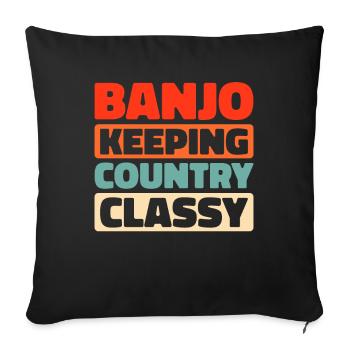 Banjo - Sofa pillowcase 17,3'' x 17,3'' (45 x 45 cm) - black - Front