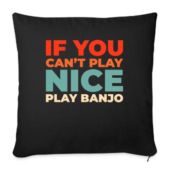 Banjo - Sofa pillowcase 17,3'' x 17,3'' (45 x 45 cm) - black - Front