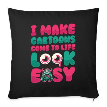 Animator - Sofa pillowcase 17,3'' x 17,3'' (45 x 45 cm) - black - Front