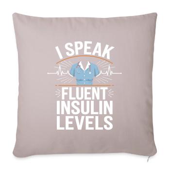 Diabetes Nurse - Sofa pillowcase 17,3'' x 17,3'' (45 x 45 cm) - light taupe - Front
