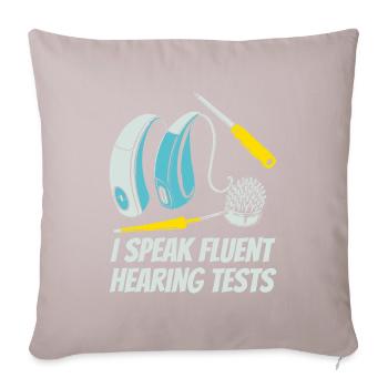 Hearing aid specialist - Sofa pillowcase 17,3'' x 17,3'' (45 x 45 cm) - light taupe - Front