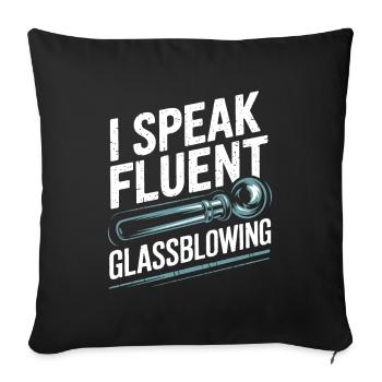Glass worker - Sofa pillowcase 17,3'' x 17,3'' (45 x 45 cm) - black - Front