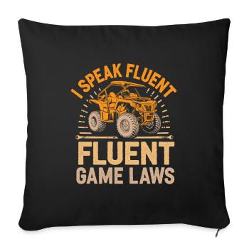 Garde-chasse - Housse de coussin décorative 45 x 45 cm - noir - Devant