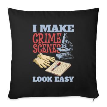 Technicien médico-légal - Housse de coussin décorative 45 x 45 cm - noir - Devant