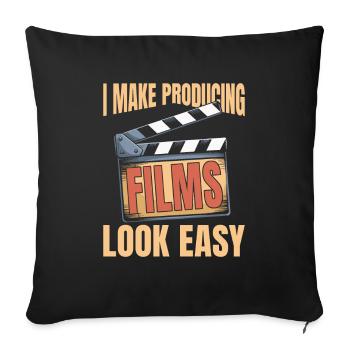 Film producer - Sofa pillowcase 17,3'' x 17,3'' (45 x 45 cm) - black - Front