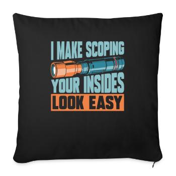 Technicien en endoscopie - Housse de coussin décorative 45 x 45 cm - noir - Devant