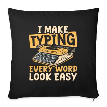 Court reporter - Sofa pillowcase 17,3'' x 17,3'' (45 x 45 cm) - black - Front