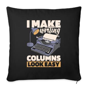 Columnist - Sofa pillowcase 17,3'' x 17,3'' (45 x 45 cm) - black - Front