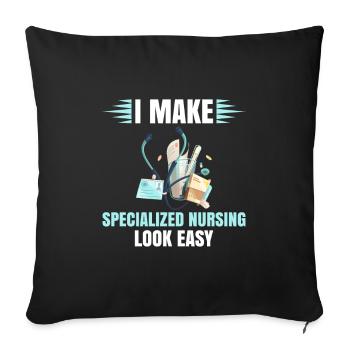 Specialist nurse - Sofa pillowcase 17,3'' x 17,3'' (45 x 45 cm) - black - Front