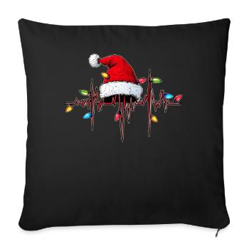 Infirmière en cardiologie, cardiologie, SNC - Housse de coussin décorative 45 x 45 cm - noir - Devant