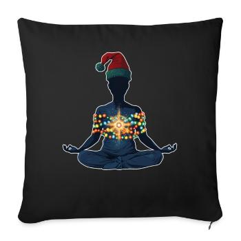 Chakra Healing Healer Reiki Master Santa Hat - Sofa pillowcase 17,3'' x 17,3'' (45 x 45 cm) - black - Front