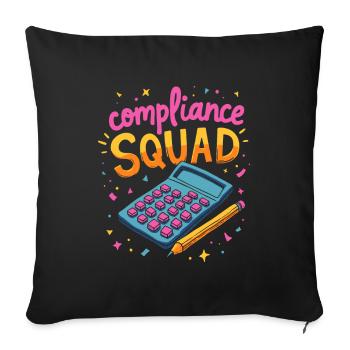 Cadre d’audit - Housse de coussin décorative 45 x 45 cm - noir - Devant