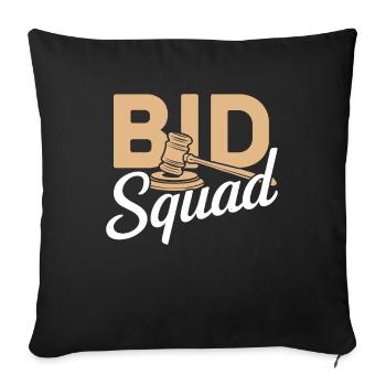 Escouade de commissaires-priseurs - Housse de coussin décorative 45 x 45 cm - noir - Devant