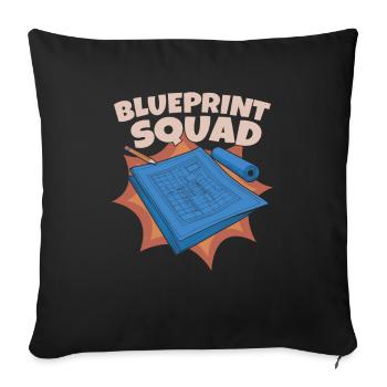 Architect Architecture Squad - Sofa pillowcase 17,3'' x 17,3'' (45 x 45 cm) - black - Front