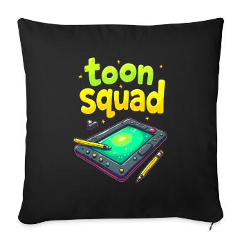 Équipe d’animateurs - Housse de coussin décorative 45 x 45 cm - noir - Devant