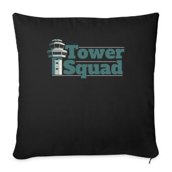 Air Traffic Controller Squad - Sofa pillowcase 17,3'' x 17,3'' (45 x 45 cm) - black - Front