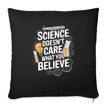 Science, Research and Atheists Proverbs - Sofa pillowcase 17,3'' x 17,3'' (45 x 45 cm) - black - Front