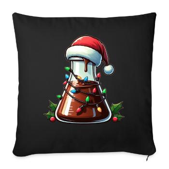 Producteur de chocolat Chapeau de Noël - Housse de coussin décorative 45 x 45 cm - noir - Devant