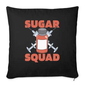 Diabetes Nurse Cadre - Sofa pillowcase 17,3'' x 17,3'' (45 x 45 cm) - black - Front