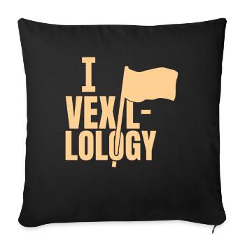 I Love Vexillology Flag Flags - Sofa pillowcase 17,3'' x 17,3'' (45 x 45 cm) - black - Front