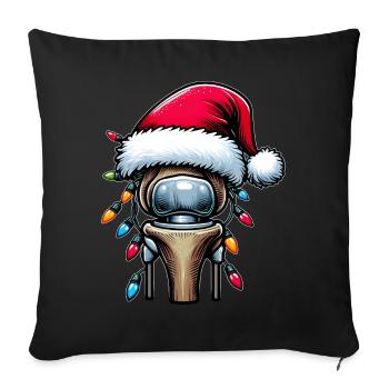 Knee Joint Replacement Bionic Surgery Christmas Fever - Sofa pillowcase 17,3'' x 17,3'' (45 x 45 cm) - black - Front