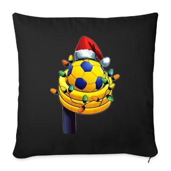 Korfball Sports Santa Hat Xmas - Sofa pillowcase 17,3'' x 17,3'' (45 x 45 cm) - black - Front