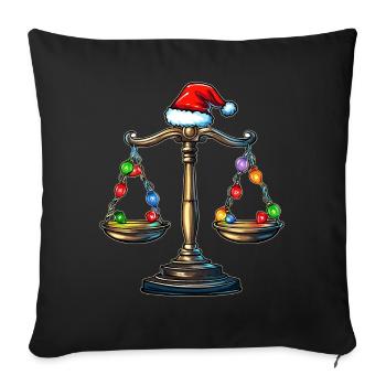 Libra of Justice Future Lawyer Lawyer - Sofa pillowcase 17,3'' x 17,3'' (45 x 45 cm) - black - Front