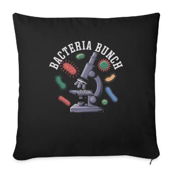Équipe de bactériologistes - Housse de coussin décorative 45 x 45 cm - noir - Devant
