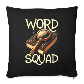 Etymologist Kader - Sofa pillowcase 17,3'' x 17,3'' (45 x 45 cm) - black - Front