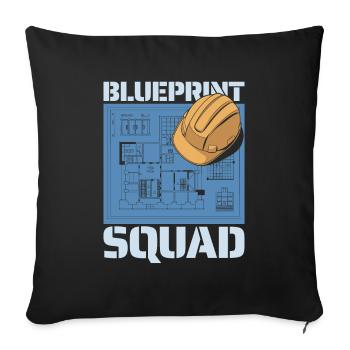 Ingénieur civil Kader - Housse de coussin décorative 45 x 45 cm - noir - Devant