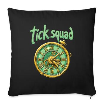 Cadre horloger - Housse de coussin décorative 45 x 45 cm - noir - Devant