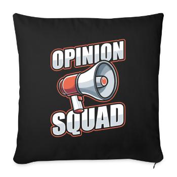 Columnist Kader - Sofa pillowcase 17,3'' x 17,3'' (45 x 45 cm) - black - Front