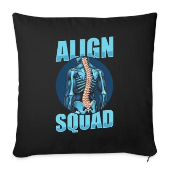 Chiropractor Cadre - Sofa pillowcase 17,3'' x 17,3'' (45 x 45 cm) - black - Front