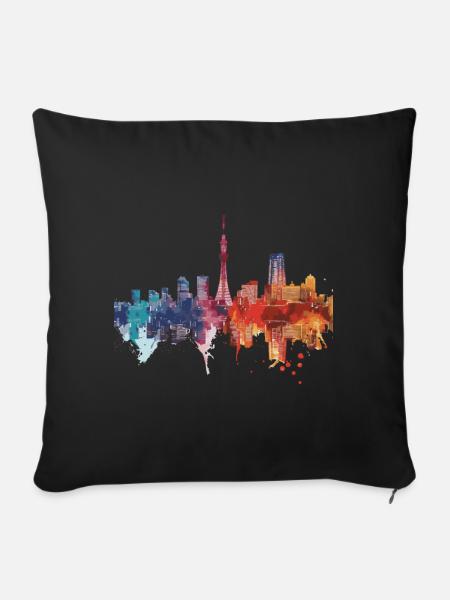 Sapporo - Sofakissenbezug 45 x 45 cm - Schwarz