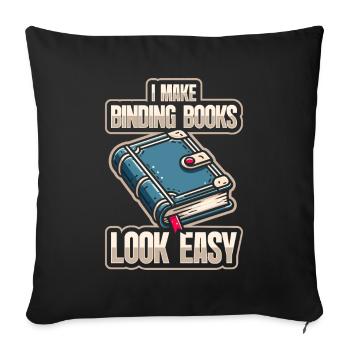 Bookbinder - Sofa pillowcase 17,3'' x 17,3'' (45 x 45 cm) - black - Front