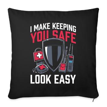Bodyguard - Sofa pillowcase 17,3'' x 17,3'' (45 x 45 cm) - black - Front