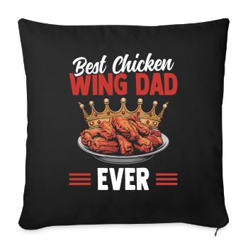 Best Chicken Wing Dad Ever Chicken Wing Fathers - Sofa pillowcase 17,3'' x 17,3'' (45 x 45 cm) - black - Front