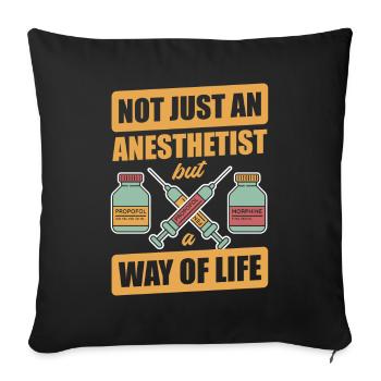 Anaesthetist - Sofa pillowcase 17,3'' x 17,3'' (45 x 45 cm) - black - Front