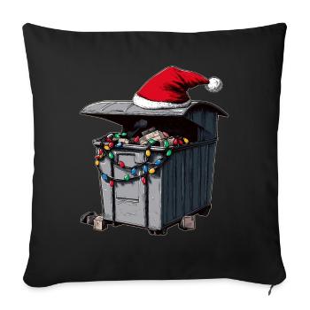 Dumpster Diving Garbage Diver Trash Picker - Sofa pillowcase 17,3'' x 17,3'' (45 x 45 cm) - black - Front