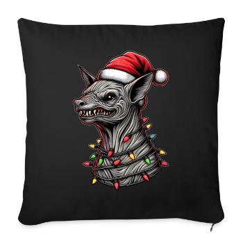 El Chupacabra Krypto Kryptozoologie Weihnachtsmütz - Sofakissenbezug 45 x 45 cm - Schwarz - Vorne