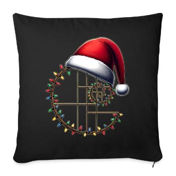 Fibonacci Golden Ratio Sacred Geometry - Sofa pillowcase 17,3'' x 17,3'' (45 x 45 cm) - black - Front